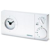 Clock thermostat, daily program, 5-30C, AC 230V, 1 changeover contact, potential free, 16 A