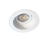 Akrah Round Recessed Spotlight White