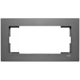 Novella Accessory Dark Grey Two Gang Flush Mounted Frame