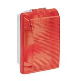 Bulkhead light Plexo - IP 54 - IK 08 - rectangular - 75 W incandescent - red