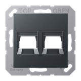 Centre plate for MJ f. 2 sockets A1569-25WEANM