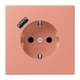 SCHUKO socket with USB charger LC32111 LC1520-18A233