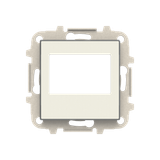 8568 BL Cover plate for radio/remote control modules - Soft White Radio receiver Central cover plate White - Sky Niessen