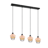 Borka pendant 4-pc E27 rattan