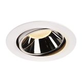 NUMINOS® MOVE DL XL, Indoor LED recessed ceiling light white/chrome 3000K 40° rotating and pivoting