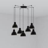 VENICE PENDANT BLACK ø160 1x E27 7L