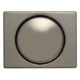 Centrd. met knop voor dr.- dimmer/potmeter, berker Arsys, alu (brons)