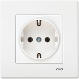 Karre White Earthed Socket