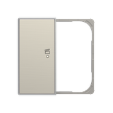 SRS-2-L-85AI Cover plate - free@home / KNX 2-gang sensors - Scene - Left - Stainless Steel for Switch/push button Single push button Stainless steel - Sky Niessen