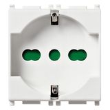 2P+E 16A universal outlet white