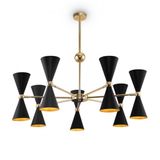 Modern Vesper Pendant Lamp Black with Gold