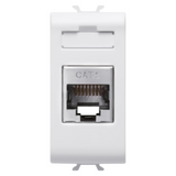 RJ45 SOCKET - CATEGORY 6 - FTP - 1 MODULE - GLOSSY WHITE - CHORUSMART