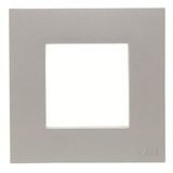 N2271.1 PL Frame 1-gang / 2-modules - Basic - Silver