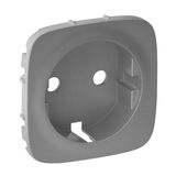 Cover plate Valena Allure - 2P+E socket - German standard - aluminium