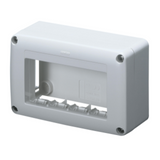 SELF-SUPPORTING DEVICE BOX  FOR SYSTEM DEVICE - SKIRT AND FRAMNE TRUNKING - 4 GANG - SYSTEM RANGE - WHITE RAL 9010