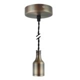 Lampholder E27 met. Textile V1 bronze mat. PLM005