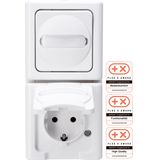 BLUE ELECTRIC - off/toggle switch socket combination, color: arctic white