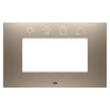 EGO SMART PLATE - IN PAINTED TECHNOPOLYMER - 4 MODULES - LIGHT BRONZE - CHORUSMART