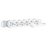 Multi-outlet extension - 6x2P+E - 1.5 m cord