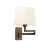 ARTIS ARTICULATED BRONZE WALL LAMP BEIGE LAMPSHADE