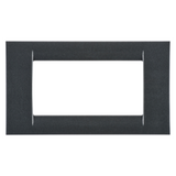 VIRNA PLATE - IN TECHNOPOLYMER GLOSS FINISHING - 4 GANG - METALLIC SLATE - SYSTEM