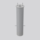 Anchoring tube D 153 H 600 colour: aluminium