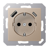 SCHUKO socket with USB type AC A1520-15CACH