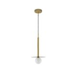 Brass Gold Metal  Opal Glass  LED G9 1x5 Watt 230 Volt   IP20 Bulb Excluded  D: 22 H1: 55 H2: 150 cm Adjustable height