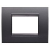 LUX PLATE - IN PAINTED TECHNOPOLYMER - 3 MODULES - SLATE ABSOLUTE - INNER FRAME MATT SLATE - CHORUSMART