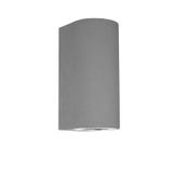 Gray Concrete Glass Diffuser LED GU10 2x7 Watt IP65 100-240 Volt Bulb Excluded Light Up & Down D: 8.6 W: 10 H: 18 cm