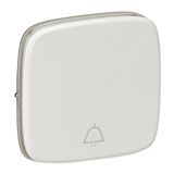 Cover plate Valena Allure - changeover push-button with bell symbol - pearl