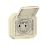 Power socket with waterproof earth with Plexo shutter 16A 250V delivered complete for recessed mounting with sand claws