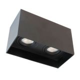 Clark Double Spotlight 2xGU10 Surface Mounted Black