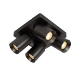 Lucide NIGEL - Ceiling spotlight - LED Dim to warm - GU10 - 4x5W 2200K/3000K - Black Steel