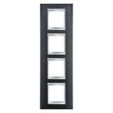 LUX INTERNATIONAL PLATE - IN PAINTED TECHNOPOLYMER - 2+2+2+2 MODULES VERTICAL - SLATE - CHORUSMART