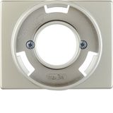 Centre plate for pilot lamp E14, arsys, stainless steel matt, lacq.