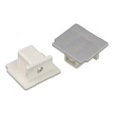 EUTRAC end cap for 3-phase track, silvergrey