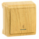 Vera Oak Illuminated Two Way Switch