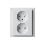 302UJ-84 Socket outlet Protective contact (SCHUKO) White - Impressivo