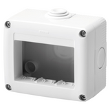 PROTECTED ENCLOSURE FOR SYSTEM DEVICES -  3 GANG - RAL 7035 GREY - IP40