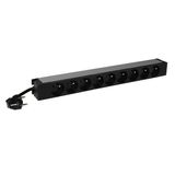 PDU 19 inches 1U 9 x 2P+E french standard