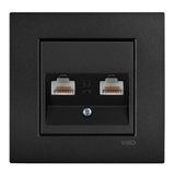 Novella-Trenda Black Data+Numerical Phone Socket (CAT6+CAT3)