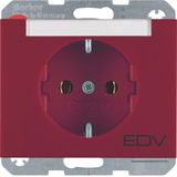 SCHUKO soc. out. "EDV" imprint, K.1, red glossy