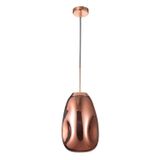 Copper Metal  Handmade Copper Glass  LED E27 1x12 Watt 230 Volt  IP20 Bulb Excluded  D: 22 H1: 49.6 H2: 120 cm Adjustable height