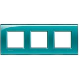 LL - cover plate 2x3P 71mm deep green