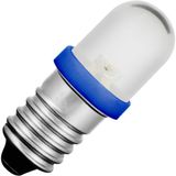 E10 Single Led T8.5x28 130V 5mA AC/DC Water Clear Blue 20Khrs