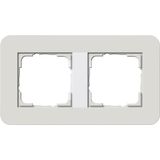 cov.fr. 2-g Gira E3 light grey/p.white