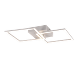 Trail LED ceiling lamp 2-pc matt white