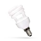 COMPACT FLUORESCENT  E-14    8W 8000H HALF SPIRAL  SPECTRUM