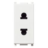 2P 16A USA+EU SICURY outlet ø4,8mm white